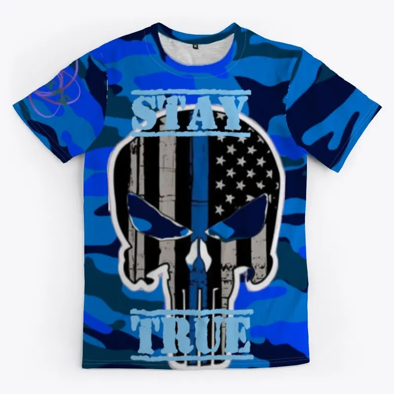 Back The Blue- Punisher/Blue Camo